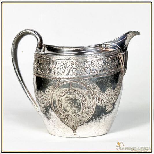 ANTICO BRICCO PER LATTE IN ARGENTO SHEFFIELD LATTIERA IN SILVER PLATE INGLESE A Sheffield & Argento