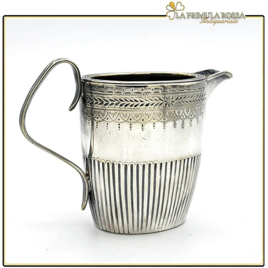 ANTICO BRICCO PER LATTE IN ARGENTO SHEFFIELD LATTIERA IN SILVER PLATE INGLESE q Sheffield & Argento