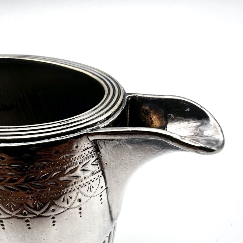 ANTICO BRICCO PER LATTE IN ARGENTO SHEFFIELD LATTIERA IN SILVER PLATE INGLESE q Sheffield & Argento
