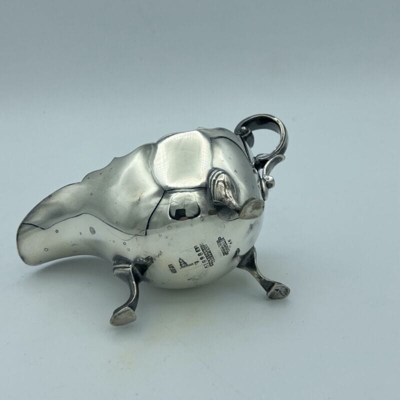 ANTICO BRICCO SALSIERA IN ARGENTO SHEFFIELD SILVER PLATE INGLESE 1920 Sheffield & Argento