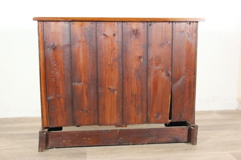 ANTICO COMÒ CASSETTONE CASSETTIERA IN LEGNO DI NOCE CHIARO INGLESE D'EPOCA Arredamento