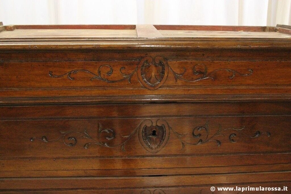 ANTICO COMO ITALIANO IN NOCE L. CM 120 - CASSETTIERA EPOCA 800  CHEST DRAWERS Arredamento