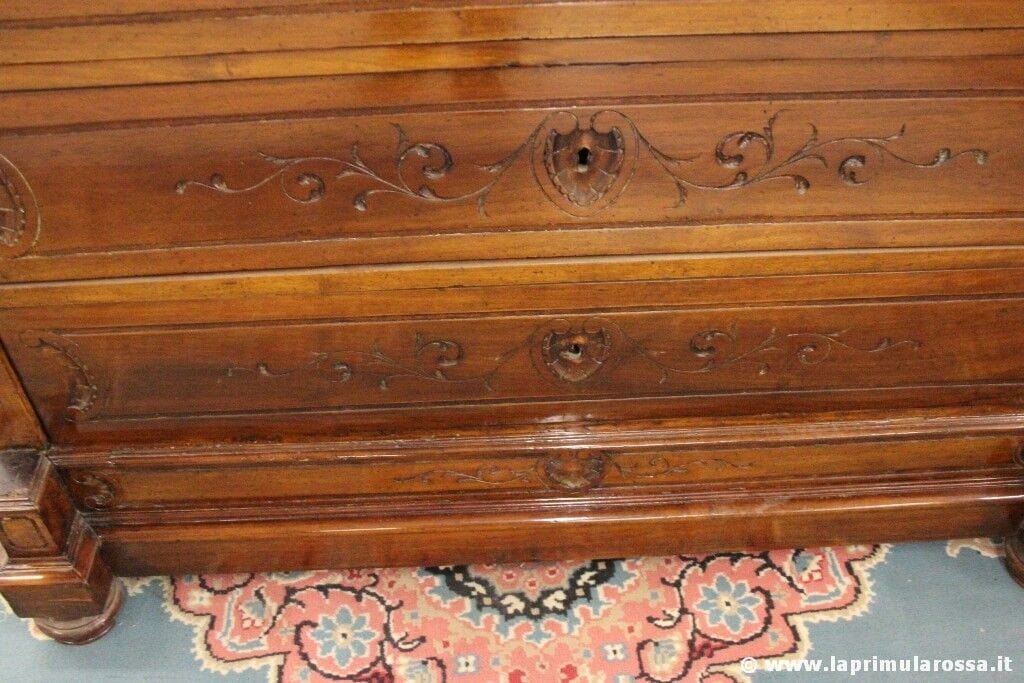 ANTICO COMO ITALIANO IN NOCE L. CM 120 - CASSETTIERA EPOCA 800  CHEST DRAWERS Arredamento