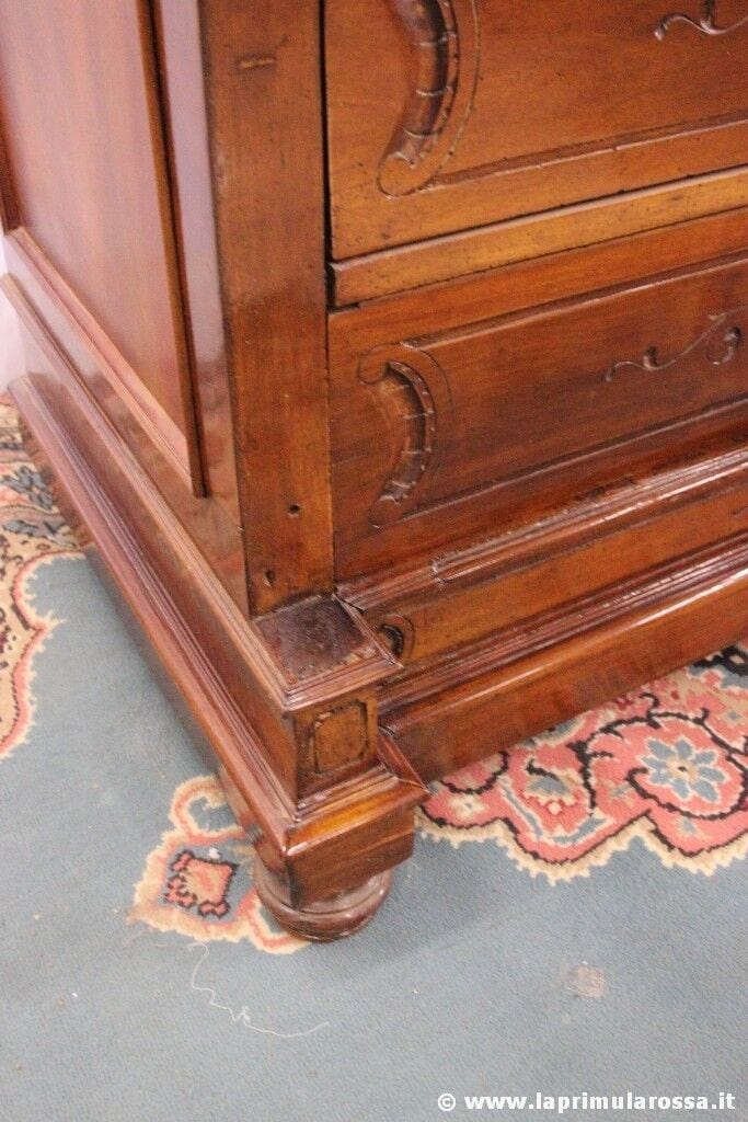 ANTICO COMO ITALIANO IN NOCE L. CM 120 - CASSETTIERA EPOCA 800  CHEST DRAWERS Arredamento