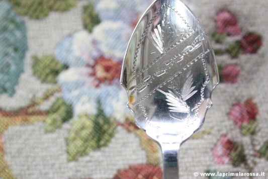 ANTICO CUCCHIAIO IN SILVER PLATE x CONFETTO L.cm17 POSATA VINTAGE EPNS JAM SPOON Sheffield & Argento