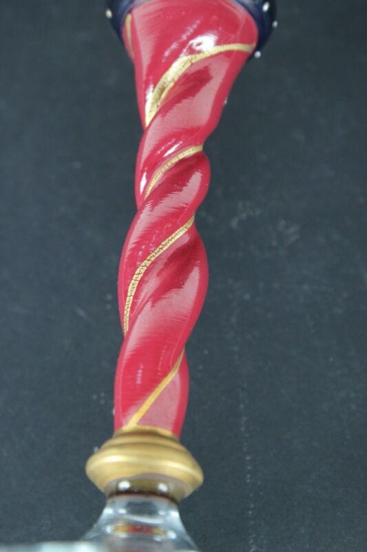 Antico Flute in vetro per champagne bicchiere a calice natalizio natale d'epoca Vetri e Cristalli