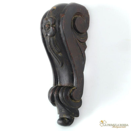 ANTICO FREGIO IN LEGNO CAPITELLO INGLESE INTAGLIO DECORATIVO PER RESTAURO 800 Restauro