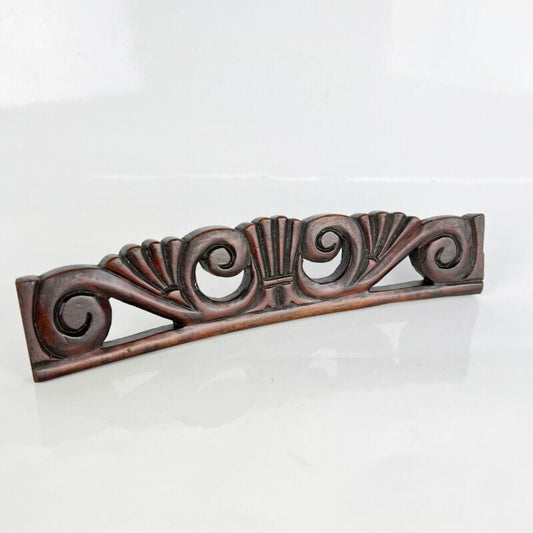Antico intaglio decorativo in legno vecchio fregio cimasa Complementi d'arredo