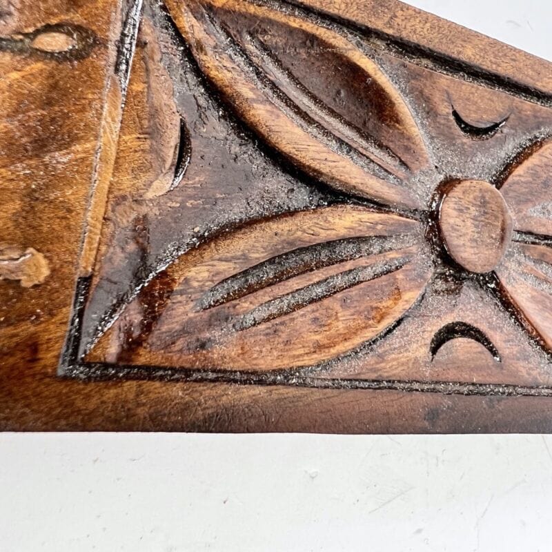 Antico intaglio decorativo in legno vecchio fregio cimasa per restauro arredo Restauro