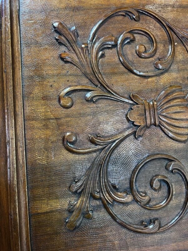 Antico pannello intaglio decorativo vecchio fregio in legno scolpito d' epoca Restauro