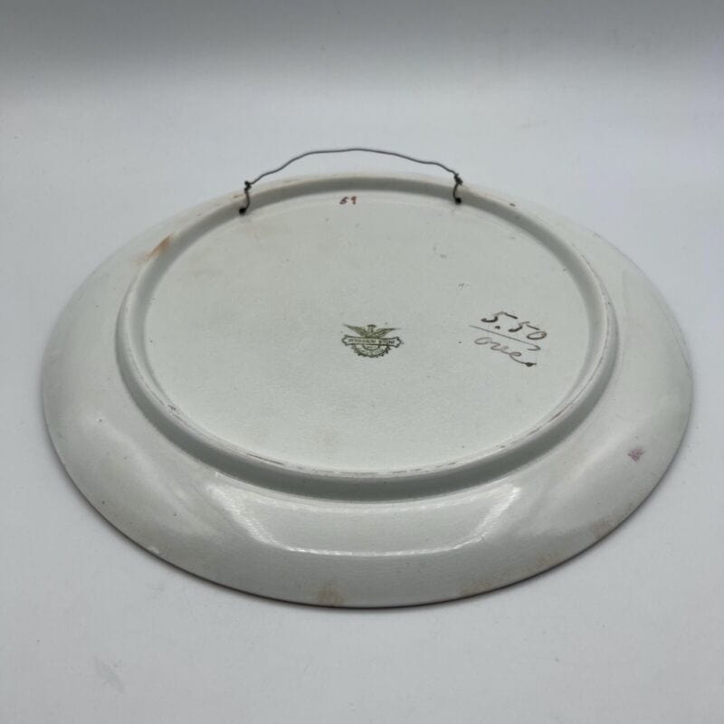Antico piatto decorativo in ceramica di SCI laveno dipinto a mano da muro barche Ceramiche e Porcellane