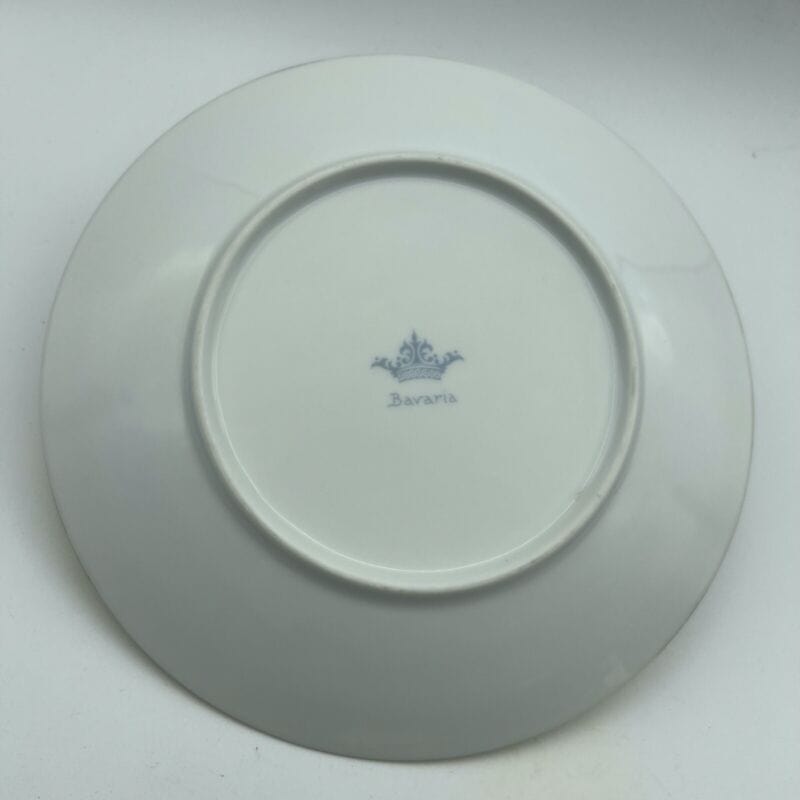 Antico Piatto decorativo in porcellana Bavaria oro zecchino da parete vintage Ceramiche e Porcellane