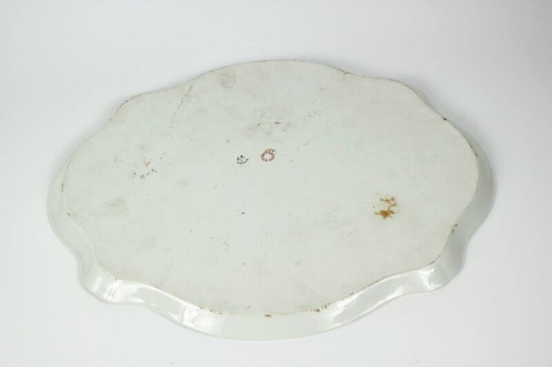 Antico Piatto decorativo vassoio in porcellana di Limoges dipinto a mano Pouyat Ceramiche e Porcellane