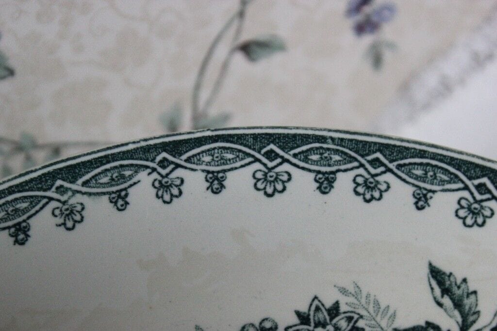 ANTICO PIATTO FRANCESE IN CERAMICA TERRAGLIA 23 cm  VINTAGE CHINA FRENCH PLATE Ceramiche e Porcellane