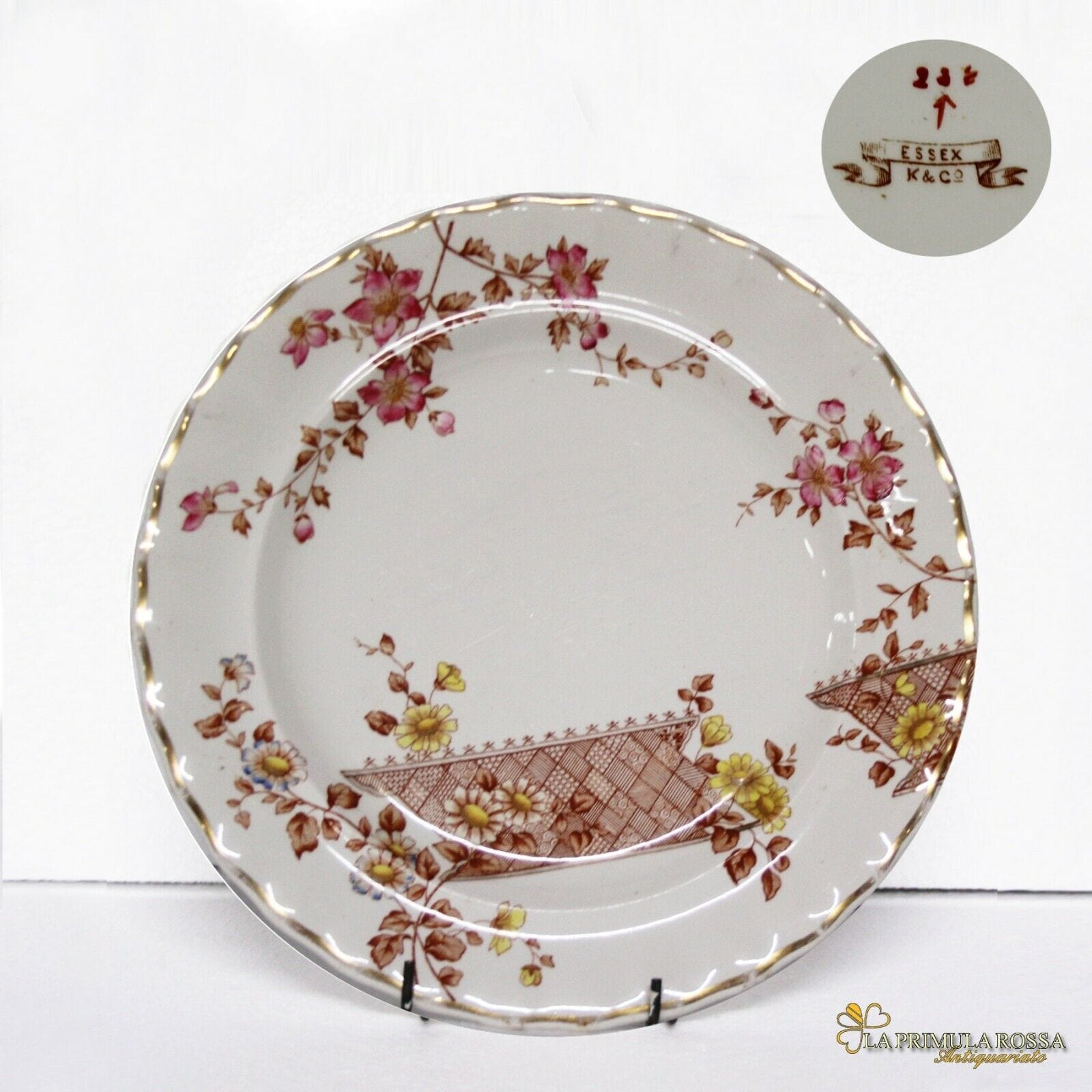 ANTICO PIATTO IN CERAMICA INGLESE SERVIZIO DI PIATTI ANTICHI EPOCA 1800 KEELING Ceramiche e Porcellane
