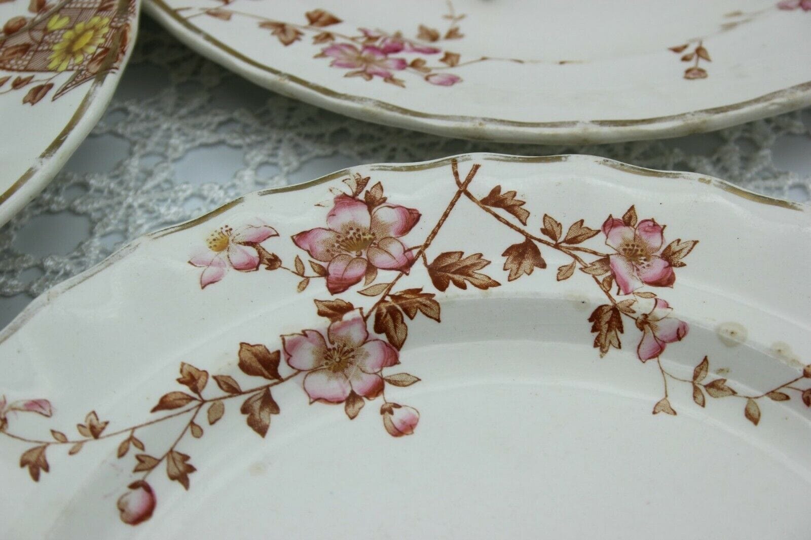 ANTICO PIATTO IN CERAMICA INGLESE SERVIZIO DI PIATTI ANTICHI EPOCA 1800 KEELING Ceramiche e Porcellane