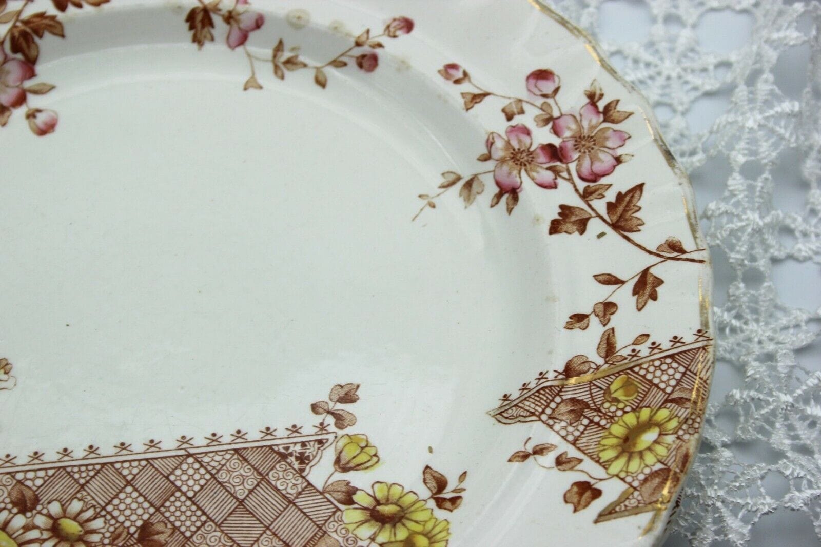 ANTICO PIATTO IN CERAMICA INGLESE SERVIZIO DI PIATTI ANTICHI EPOCA 1800 KEELING Ceramiche e Porcellane