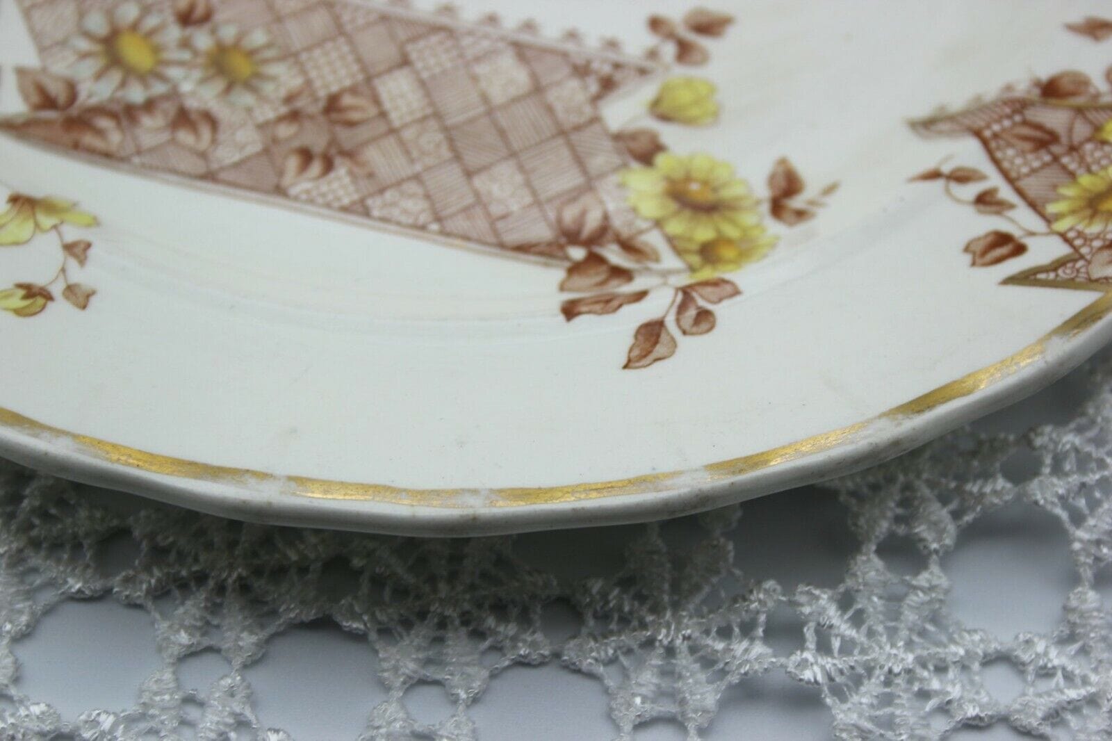 ANTICO PIATTO IN CERAMICA INGLESE SERVIZIO DI PIATTI ANTICHI EPOCA 1800 KEELING Ceramiche e Porcellane
