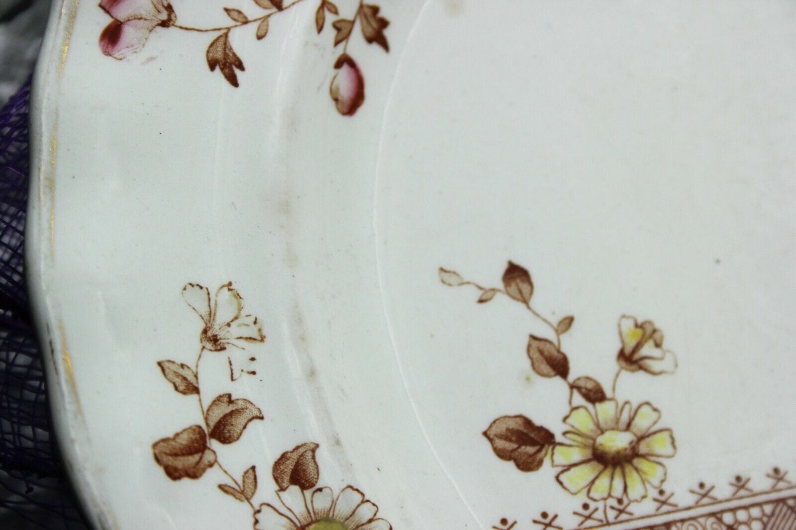 ANTICO PIATTO IN CERAMICA INGLESE SERVIZIO DI PIATTI ANTICHI EPOCA 1800 KEELING Ceramiche e Porcellane