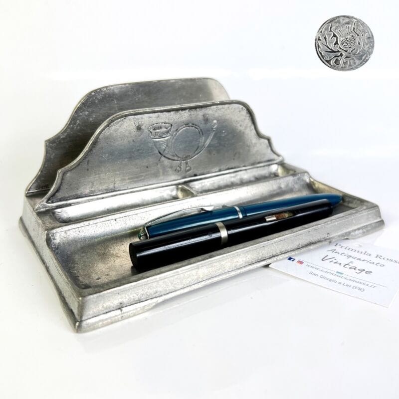 Antico portalettere porta posta portadocumenti da scrivania stile Art Nouveau Complementi d'arredo