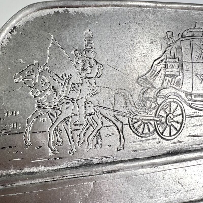 Antico portalettere porta posta portadocumenti da scrivania stile Art Nouveau Complementi d'arredo