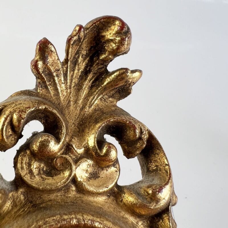 Antico quadretto stile barocco cornice legno e oro dipinto vintage in miniatura Quadri
