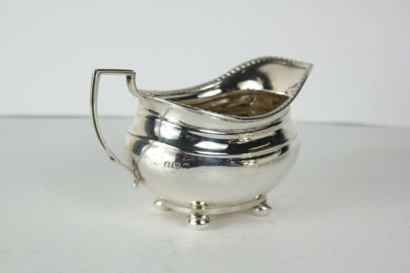Antico servizio da the inglese in argento 925 sterling teiera d'epoca set tè Sheffield & Argento