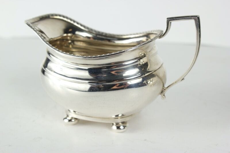 Antico servizio da the inglese in argento 925 sterling teiera d'epoca set tè Sheffield & Argento