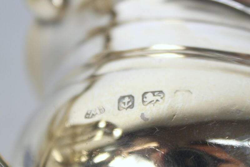 Antico servizio da the inglese in argento 925 sterling teiera d'epoca set tè Sheffield & Argento