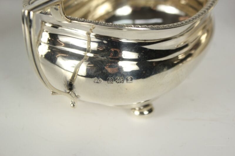 Antico servizio da the inglese in argento 925 sterling teiera d'epoca set tè Sheffield & Argento