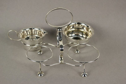Antico set zuccheriera e lattiera in argento sheffield plated inglese da the Sheffield & Argento