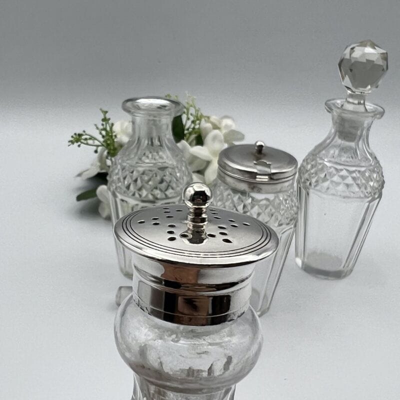 Antico Silver Condiment set condimento in argento sheffield plated olio aceto Sheffield & Argento
