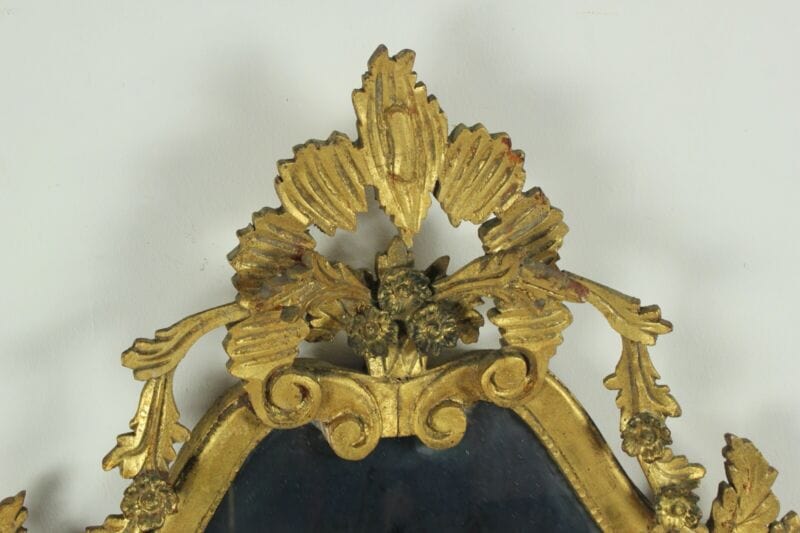 Antico specchio con cornice in legno stile Luigi XVI oro specchiera rettangolare Complementi d'arredo