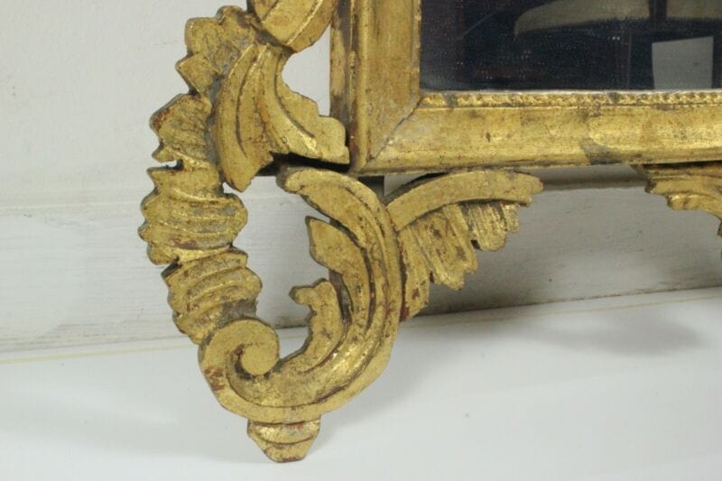 Antico specchio con cornice in legno stile Luigi XVI oro specchiera rettangolare Complementi d'arredo