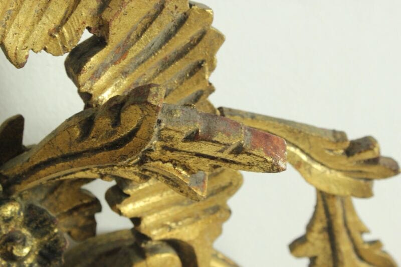 Antico specchio con cornice in legno stile Luigi XVI oro specchiera rettangolare Complementi d'arredo