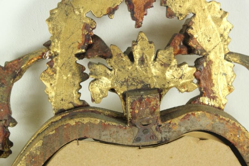 Antico specchio con cornice in legno stile Luigi XVI oro specchiera rettangolare Complementi d'arredo