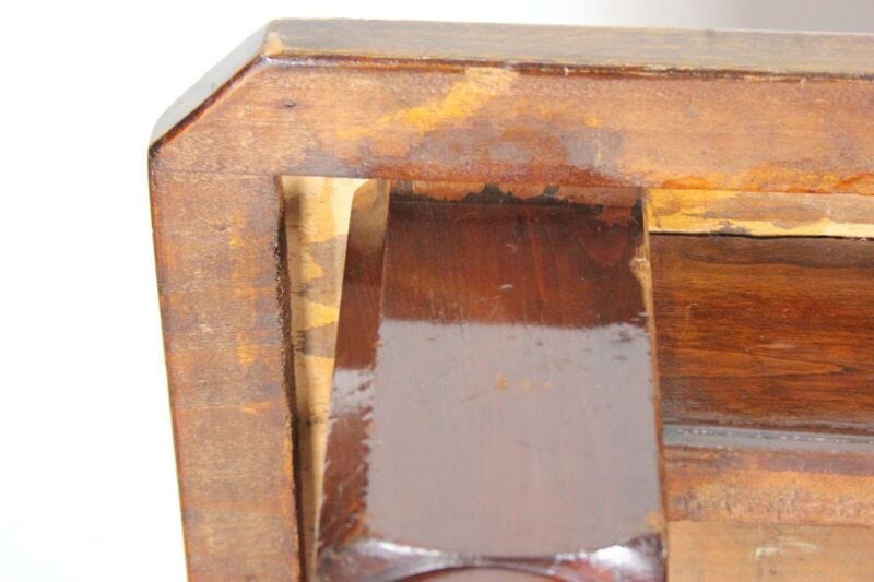 Antico tavolo da pranzo inglese vittoriano quadrato in legno per cucina Arredamento