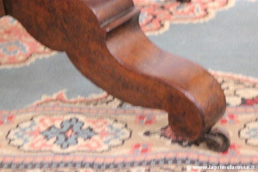 ANTICO TAVOLO OVALE IN LEGNO - TAVOLINO D'EPOCA A BISCOTTO L. cm 130 - CONSOLLE Arredamento