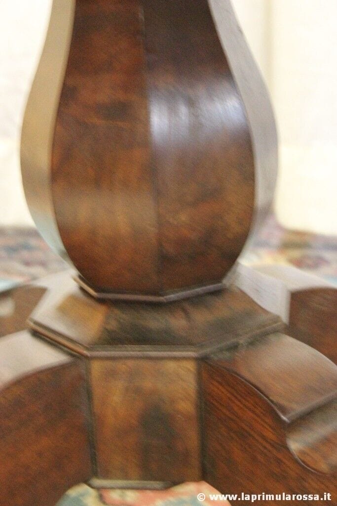 ANTICO TAVOLO OVALE IN LEGNO - TAVOLINO D'EPOCA A BISCOTTO L. cm 130 - CONSOLLE Arredamento