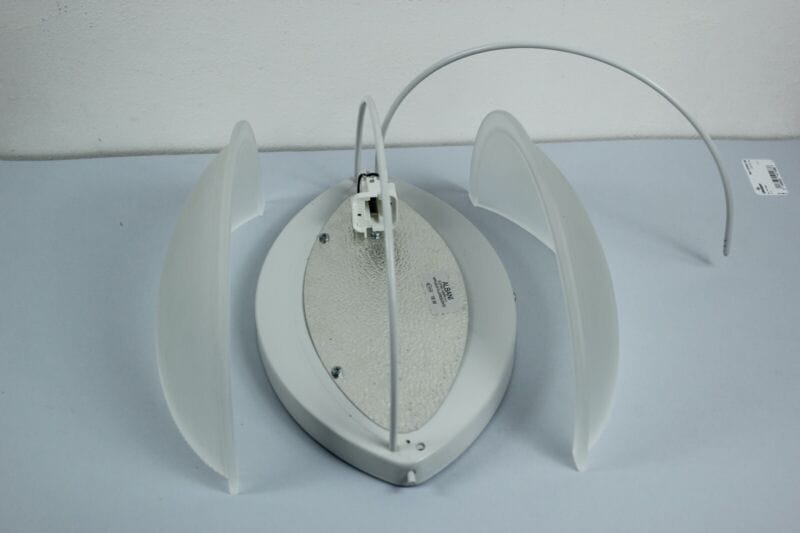 Applique mezzaluna Lampada da parete in vetro doppio satinato ALBANI bianco Lampade Appliques