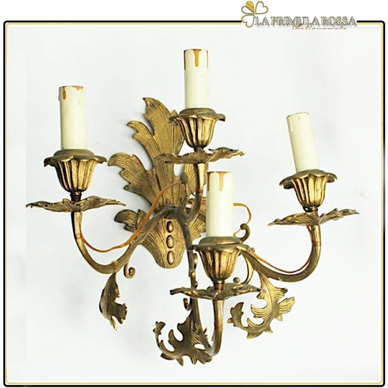 Applique vintage stile antico a cinque 5 fiamme luci bracci Lampade da parete Lampade Appliques