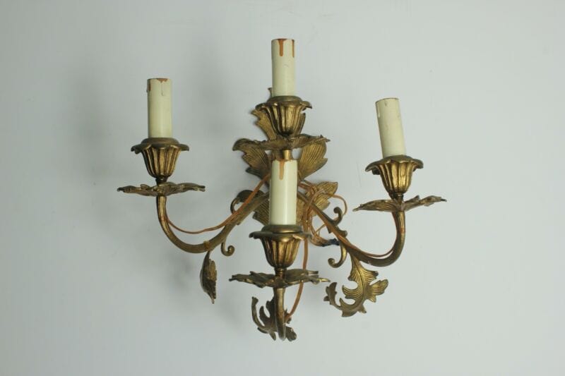 Applique vintage stile antico a cinque 5 fiamme luci bracci Lampade da parete Lampade Appliques