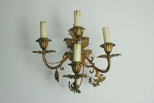 Applique vintage stile antico a cinque 5 fiamme luci bracci Lampade da parete Lampade Appliques