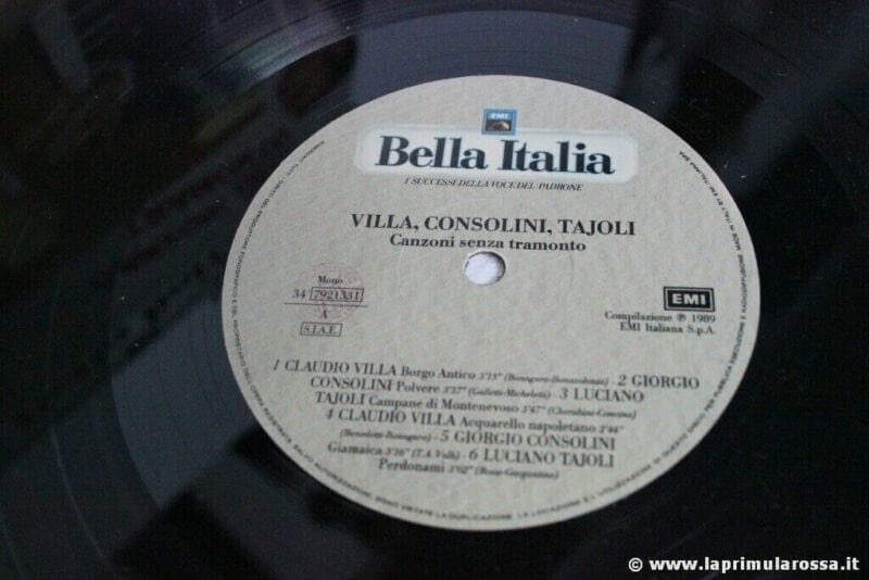 BELLA ITALIA VINILE VINTAGE CANZONI SENZA TRAMONTO 1989 VILLA CONSOLINI TAJOLI Dischi in Vinile