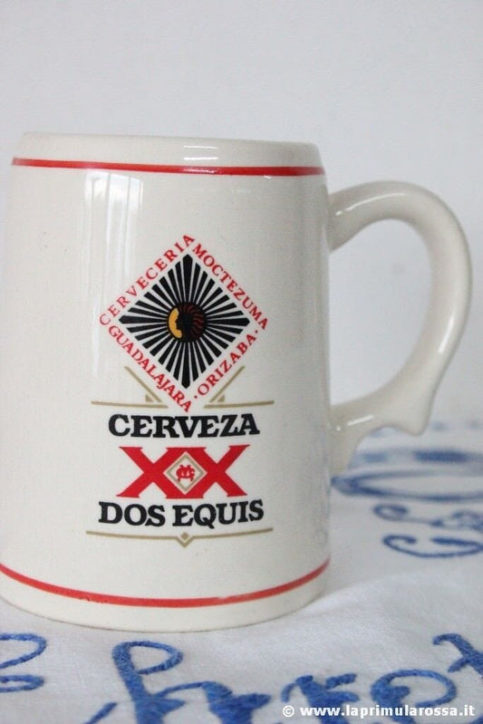 BOCCALE BIRRA VINTAGE DA COLLEZIONE IN CERAMICA CERVEZA DOS EQUIS  BEER MUG Birra & dintorni