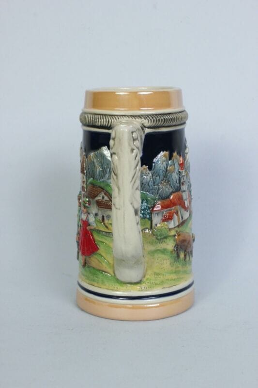 Boccale da birra in ceramica svizzero vintage bicchiere PROST souvenir Dolomiti Other