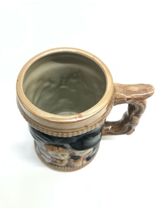 Boccale da birra in ceramica tedesco vintage con bicchiere collezione portapenne Birra & dintorni