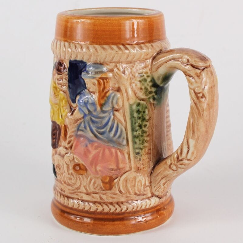 Boccale da birra in ceramica tedesco vintage con bicchiere portapenne collezione Birra & dintorni