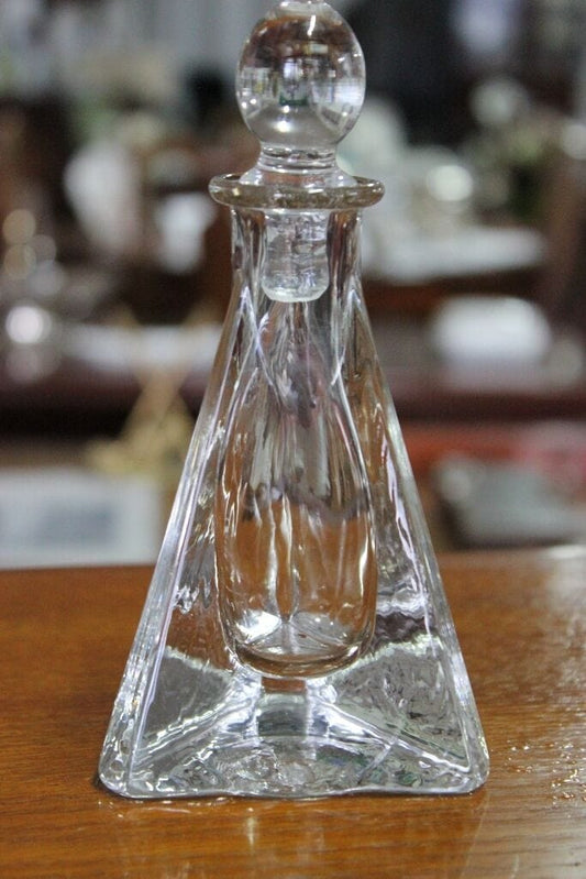 BOTTIGLIA PROFUMO D'EPOCA  IN CRISTALLO  H cm 16 / VINTAGE GLASS PARFUME BOTTLE Vetri e Cristalli