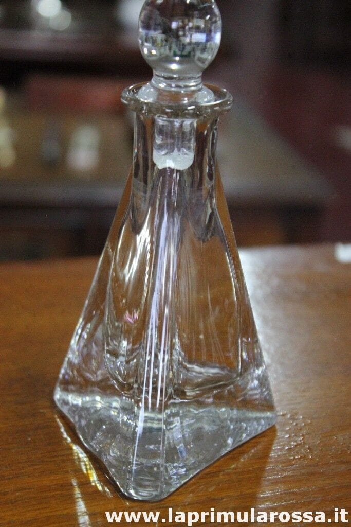 BOTTIGLIA PROFUMO D'EPOCA  IN CRISTALLO  H cm 16 / VINTAGE GLASS PARFUME BOTTLE Vetri e Cristalli